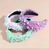 Fashion Hairband for Women Kolorowe koraliki Rhinestone Headband Center Center Luksusowe nakrycia głowy dla dorosłych do włosów