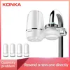 Faucet Water Filters KONKA 14pc Tap Water Purifier Filter Washable Replacement Kitchen Faucet Long Lasting Ceramic Filtro Nine-Stage Clean 230628