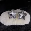 Studörhängen stjärna örhänge femspetsiga stud-intill Punk Boho Shiny-Earrings Valentines Day presenter för par smycken