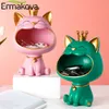 Obiekty dekoracyjne figurki Ermakova Lucky Cat Statue Rzeźba Dekoracja stolika Miniaturowa figurka nowoczesne