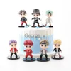 ミニフィグバンボーイグループ7pcsset new kpop rm jin suga Jhope Jimin v Jungkook Doll ToysアクションフィギュアスターアイドルかわいいアーミーフィギュラインJ230629