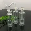 Glasrökande rör tillverkar handblåsta vattenpipa bongs fyrkantiga rör mini glas vattenpipa flaska