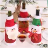 Decorazioni natalizie Bottiglia di vino Er Maglione di champagne Babbo Natale Renna Pupazzo di neve Ornamenti per la tavola della festa di Natale Xbjk2109 Drop Delivery Home Dhbkz