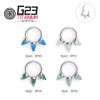 Nombril Cloche Bouton Anneaux G23 Hinged Segment Hoop Anneau De Nez Clicker Piercing Boucle D'oreille Mix Opale Labret Bijoux De Corps Pour Les Femmes Aned Hommes 230628