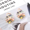 Dangle boucles d'oreilles pour femmes 2023 coloré feuille Monstera bijoux femme boucle d'oreille Bijouterie femme feuilles cadeau mode Piercing accessoires