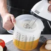 Mätverktyg stor kapacitet bakning kopp 25l skala köksverktyg blandningsskål med lock transparent plast för hem 230629
