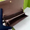 Kadın Zincir Cüzdan Lüks Standart Küçük Cüzdanlar Kızlar Omuz Çantaları Çanta Altın Harf Kutusu ile Klasik Crossbody Notecase