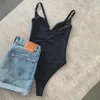 Kadın Mayo Kadınlar Ayarlanabilir Askı Bikini Tek parça Katı Mayo Küçük Göğüs Toplanan Şal Şınav Bandaj Backless Mayo
