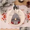 Juldekorationer svenska Santa Gnome Table Belle Fork Knivskåphållare Sierware Party Table Dinner Decor Jk2011xb Drop de Dhll9