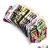 Nyckelringar Lanyards 20 Styles Designer Wallet KeyChain Leopard Tie-Dye Print Pu Leather Bag Holder Wallet Credit Card Key Ring Wri Dhrkf