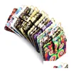 Sleutelhangers Lanyards 20 stijlen Designer Portemonnee Sleutelhanger Leopard Tie-Dye Print Pu lederen tashouder Portemonnees Creditcard Sleutelhanger Wri Dhrkf