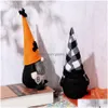 Altre forniture per feste festive Decorazioni per la casa di Halloween Gnomi Bambola con pipistrello Peluche Fatto a mano Tomte Ornamenti svedesi Decorazioni per la tavola Gi Dhslg