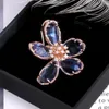 Stud Earrings 2023 Fashion Big Flower Women Ring For Cocktail Party 4 Colors Delicate Female Accessories Holiday Finger Stylish Jewelry