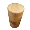 Andra kattförsörjningar handgjorda bambu husdjur urns hund tass fotmönster kremering aska urn minnessak kista columbarium för hundtillbehör 230628