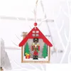 Décorations De Noël Led Pendentifs En Bois Casse-Noisette Marionnette Arbre Noyer Soldat Ornements Suspendus Année Enfants Cadeaux Drop Delivery Home Dh3Rt