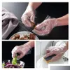 Gants jetables 100 pièces/sac en plastique préparation des aliments pour la cuisson nettoyage manipulation accessoires de cuisine Kdjk2003 Drop Delivery Home Garden Dhdrq