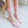 Women Socks Woman Lace Flower Short Sock Thin Loafer Low Cut Transparent W021