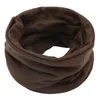 Scarves Neck Warmer Scarf Unisex Winter Knitted Collar Snood Men Women Circle Solid Color Couple