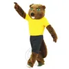Nouveau Costume de mascotte de castor brun foncé de sport pour adultes Mascotte de lycée Ad Apparel