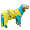 Dog Apparel All inclusive Big Raincoat Belly Protection Rainsuit Four Legs Tail Cover Golden Retriever Samoyed Husky Waterproof Coat 230628