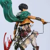 Minifig 36cm Attack på Titan Anime Figure Rival Shingeki No Kyojin Levi Ackerman Action Figur Mikasa Ackerman Figurine Model Doll Toys J230629