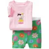 Ensembles de vêtements Hooyi bébé filles tenues 100% coton été à manches courtes enfants t-shirts shorts pantalons 2 3 4 5 6 7 ans pyjama fille vêtements de nuit 230628