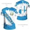 T-shirt da uomo 2023 Guatemala Stemma bandiera Emblema T-shirt stampata 3D Top T-shirt estiva per uomo Streetwear Pantaloncini manica Sport Casual