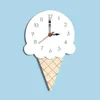 Horloges murales maison dessin animé personnalisé horloge créative salon acrylique crème glacée enfants