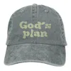 Visors Classic Gods Plan Letter Baseball Caps Unisex Distressed Washed Hat Personalisieren Sie Outdoor All Seasons Travel Hats Cap 230627