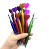 1Piece Love Heart Ballpoint Pen Black Ink Point Shaped Ball Pens Students Writing Tools Office Stationery