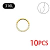 Navel Bell Button Rings 316L Piercing Steel Earrings Nosring smycken Tragus Zirconia Sexig kropp 230628