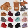 Crianças crianças botas Austrália clássico bota de neve juventude meninos meninas botas de inverno preto castanha cinza vermelho crianças australiano garoto designer sapatos 60