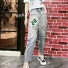 Dżinsy damskie kobiety 2023 Letnia wysoka talia Harun Denim Pants Koreańska moda dziewięć punktów swobodne spodnie uliczne