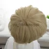 Cosplay Wigs PAGEUP Mode Hommes Perruque Courte Jaune Clair Blonde Perruques Synthétiques Avec Frange Pour Homme Garçon Cosplay Costume Anime Halloween x0901 LF2309081