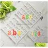 Backformen Neue Speiseschokoladenformen Buchstaben Zahlen Sil 3D Fondantform Kuchen Dekorieren Werkzeuge DIY Küche Backformen Sicherheitstropfen DHF4C