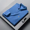 Polos pour hommes Haut de gamme coton petite abeille broderie polo hommes automne mode affaires à manches longues t-shirt revers haut décontracté 230629