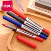 Pens Deli 36pcs 0,5 mm czarny niebieski czerwony kolorowy atrament Ballpoint Pench do szkolnego biura do pisania dostaw wizywny atrament słodki długopis biznesowy