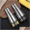 Cooking Utensils Stainless Steel Glass Olive Oil Dispenser Vinegar And Soy Sauce Bottle Controllable No Drip Design 11Oz/320Ml Jk200 Dhgnr