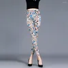 Leggings femme LJCUIYAO femmes taille haute imprimé léopard motif maigre entraînement crayon pantalon dames Stretch course Polyester pantalon