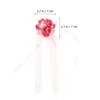 Fiori decorativi Bracciale fiore Accessorio costume da sposa Polso Mano Corsage Fiore all'occhiello Set Viola