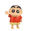 Minifig 18cm Crayon Shinchan Anime Figure Cartton Kawaii Wave Shinnosuke Nohara Pvc Action Figure Collectible Model Toys Doll Ornament J230629