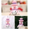 Christmas Decorations Tree Ornaments Santa/Snowman/Reindeer/Bear Pendant With Bells Decor Xmas Doll Decoration Jk2008Xb Drop Deliver Dhsh5