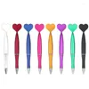 1Piece Love Heart Ballpoint Pen Black Ink Point Shaped Ball Pens Students Writing Tools Office Stationery