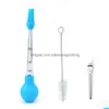 Meat Poultry Tools Turkey Baster Marinade Injector Needle With Bbq Basting Brush And Cleaning Syringe Kitchen Assessoies Xbjk2006 Dhwex