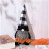 Altre forniture per feste festive Decorazioni per la casa di Halloween Gnomi Bambola con pipistrello Peluche Fatto a mano Tomte Ornamenti svedesi Decorazioni per la tavola Gi Dhslg