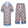Casablanc-s 22ss designer hommes t-shirt ensemble Masao San imprimer chemise décontractée pour hommes et chemise en soie ample pour femmes courtes t-shirts de haute qualité Fr222f