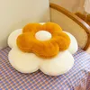 Cushion/Decorative Rabbit hair flower cushion office sofa chair car cushion petal sunflower throw Poached Egg cushion Easter decorate R230629