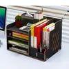 Förvaringshavare Racks Desk Organizer Books Magazine Spaper Stationery Lagring Box Holder Dokument Brev Tray för hemmakontorsskolan leveranser 230628