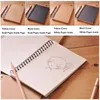 Kraft Paper Cover Notebook Spiral Sketchbook Graffiti For School Supplies Blank Page 100 Pages 12x18cm