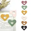 Segnalibri in pelle vintage realizzati a mano Mini regalo portatile Segnalibro a forma di cuore Segnalibro per angoli protettivi per pagina